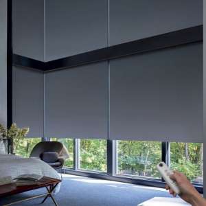Электропривод (мотор) для рулонной шторы Somfy Sonesse 40 RTS, графитовый, blackout, 0.8 м