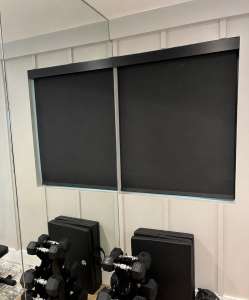 Рулонная штора Novo K35 Wi-Fi, графитовый, blackout, 0.8 м