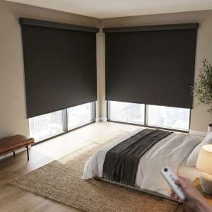 Рулонная штора Somfy Sonesse 40 RTS, графитовый, blackout, 0.4 м (арт. 34535)