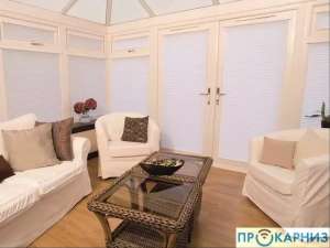 Шторы плиссе с электроприводом Somfy, 2,4 м, умный дом, Алиса (АРТ. 34964)