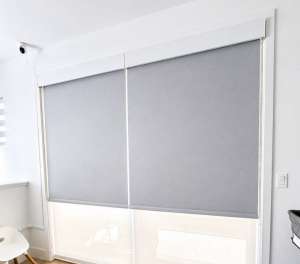 Электропривод (мотор) для рулонной шторы Somfy Sonesse 40 RTS, серый, blackout, 0.4 м