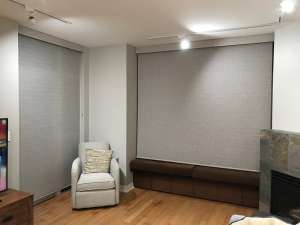 Рулонная штора Somfy Sonesse 30 Ultra АКБ, серый, blackout, 0.4 м (арт. 32044)