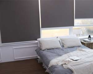 Рулонная штора Somfy Sonesse 40 WT, серый, blackout, 0.4 м (арт. 34508)