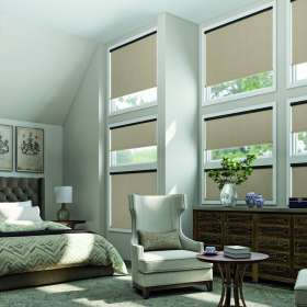 Рулонная штора Somfy Sonesse 40 WT, светло-бежевый, blackout, настенная кнопка, 0.6 м (арт. 31963)