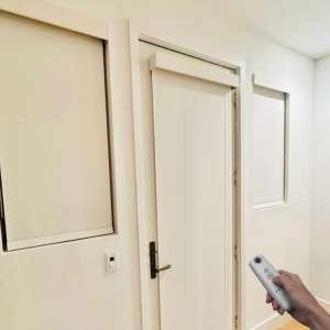 Рулонная штора Somfy Sonesse 40 RTS, молочный, blackout, 0.7 м