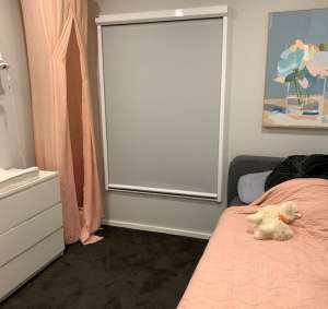 Рулонная штора Somfy Sonesse 30 Ultra АКБ, светло-серый, blackout, 0.5 м