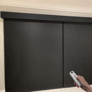 Рулонная штора Somfy Sonesse 40 RTS, графитовый, blackout, 0.9 м